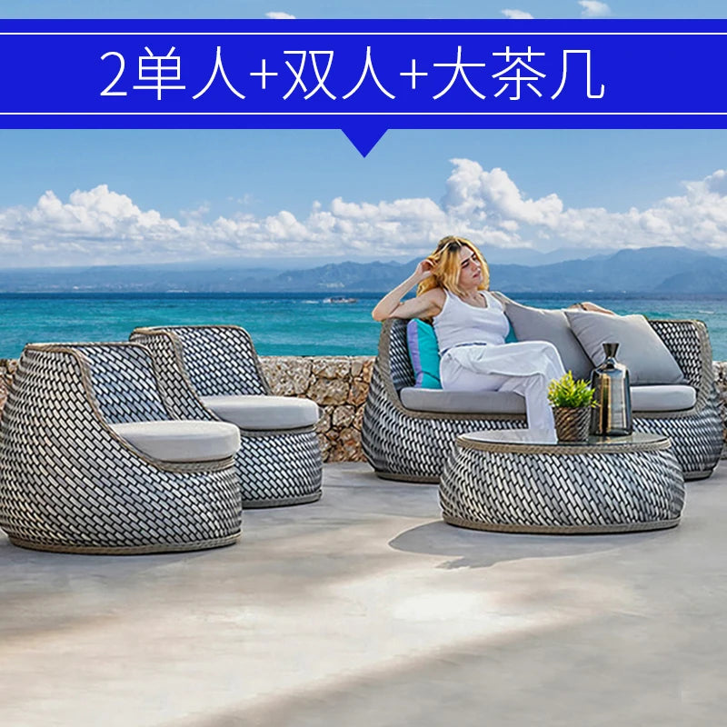 Wood Nordic Garden Furniture Sets Armchair Boho Garden Furniture Sets Fabric Balkoni Giardino Arredo Patio Furniture Outdoor Set