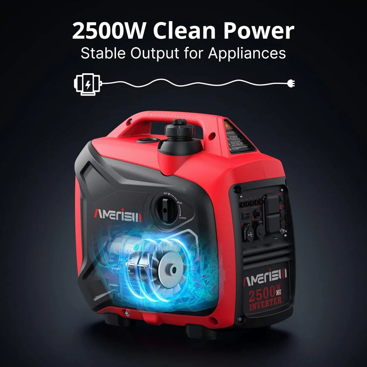 2500Watt Gas Powered Portable Inverter Generator For Home Use