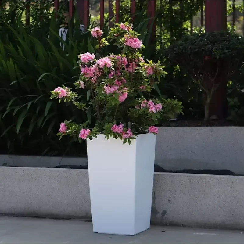 LED Glowing Rechargeable Flower Pot Outdoor LED Luminous Planter Pots with Floor LED Lighting for Garden Decor Planting