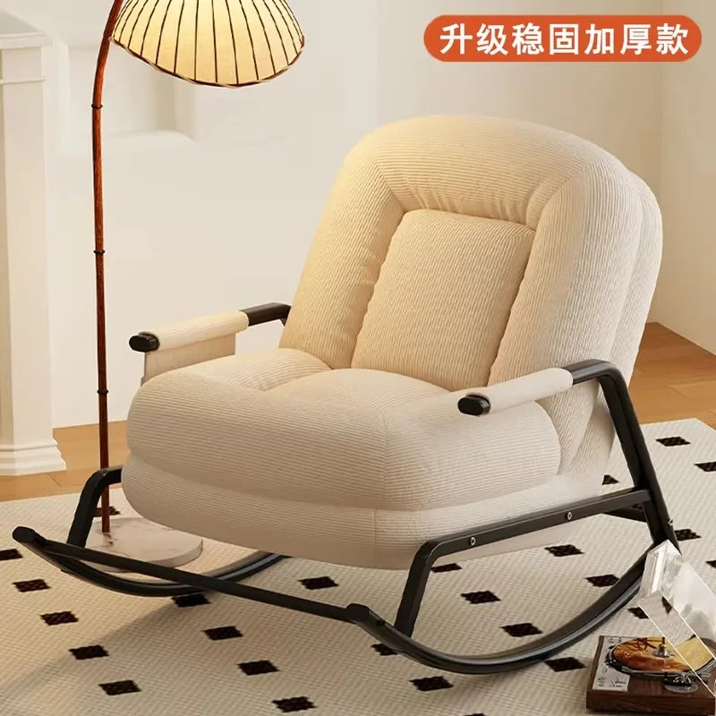 Luxury Design Living Room Chairs Regulate Modern Bedroom Rocking Chairs Floor Ergonomic Comfy Fauteuil Salon Home Furniture