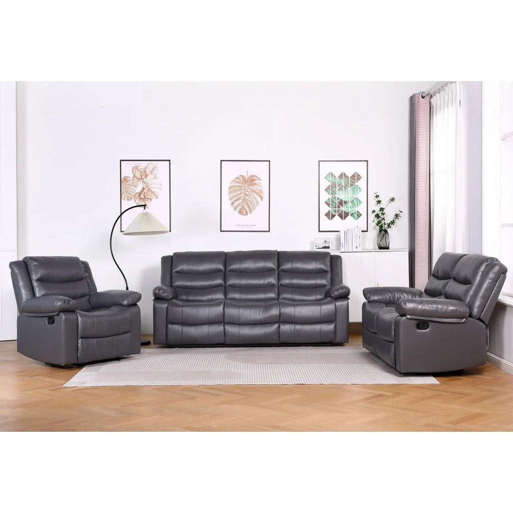 PU leather sofa metal frame couch 3+2+1 sectional sofa