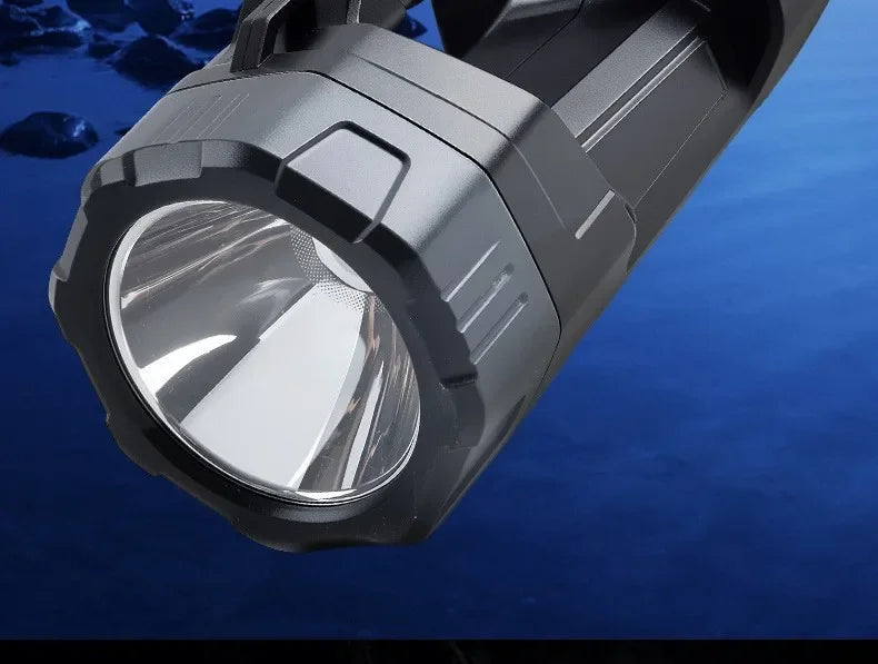 Solar Powered High Power Flashlight, Portable Ultra-Bright Strong Light Flashlight with Long Endurance Battery for Home Outdoor
