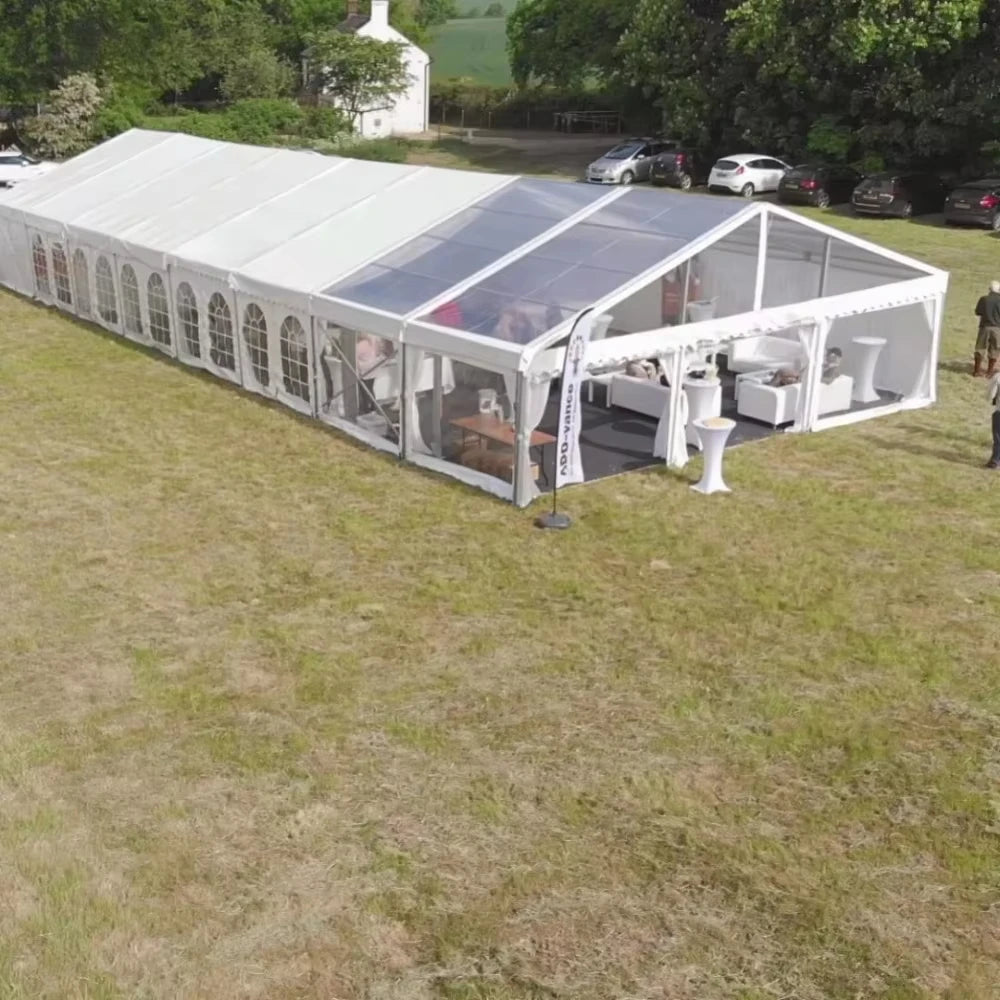 Luxury Aluminum Frame Event Tent Clear Roof Outdoor Wedding Party Marquee Tent For Garden Banquet Restaurant Hotel Resort
