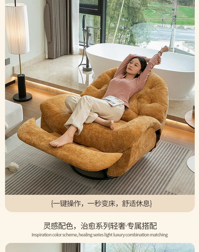 Multifunctional lazy sofa first class  living room sofa chair sleeping recliner electric single Internet celebrity