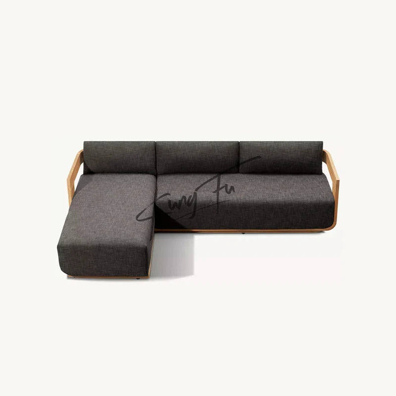 Teak Wood Outdoor Furniture Combination Sofa Set Garden Courtyard Garden Hotel Apartment