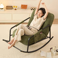 Apartment rocking chair Modern living room Single sofa chair, fabric casual home