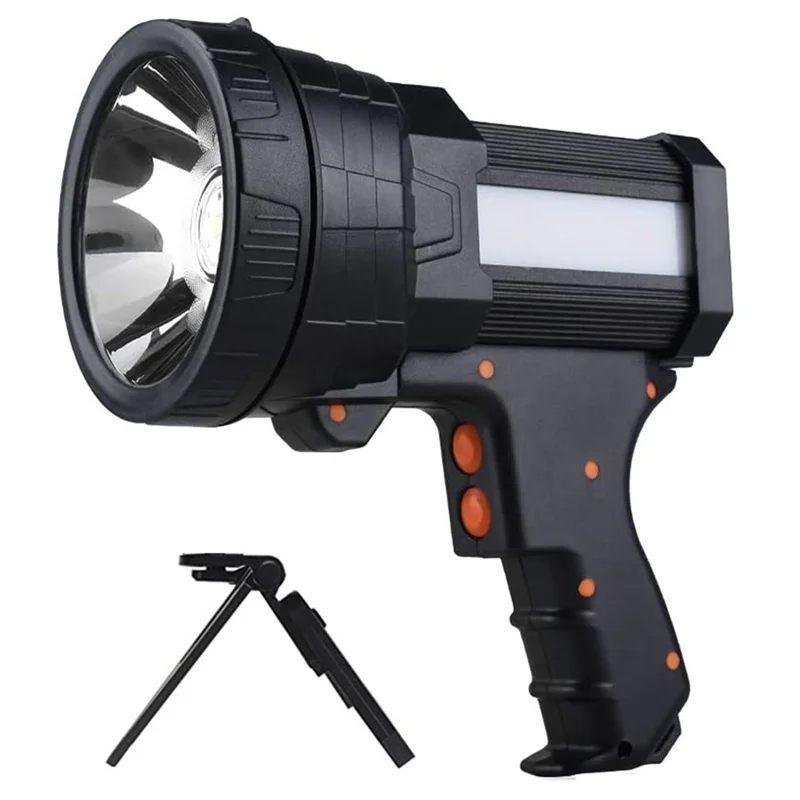 2Z-Rechargeable Spotlight Super Bright Spotlight LED Flashlight Handheld Spotlight 9600Mah Long Lasting Flashlight Searchlight