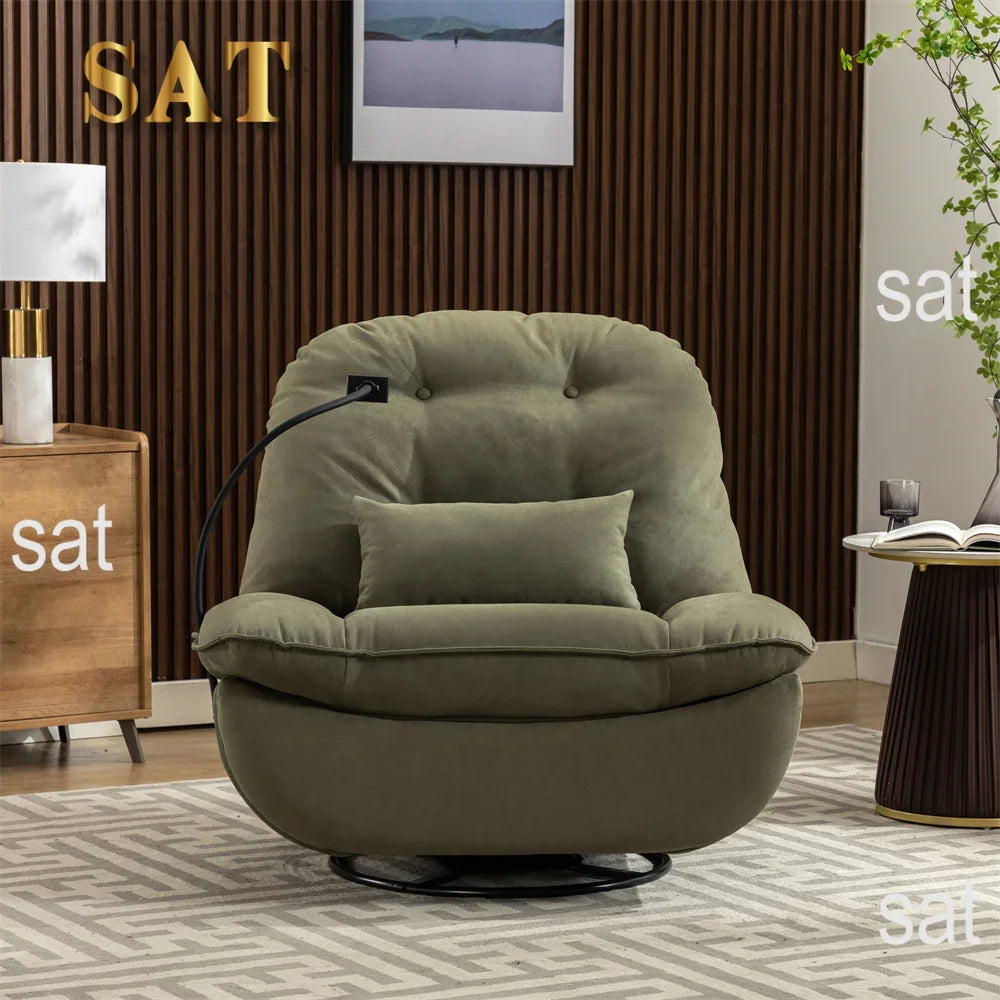 l Custom Gaming Sleeping Working Reclinable Chair Swivel Single Smart Power Recliner Sofa USB Charger with Bluetooth