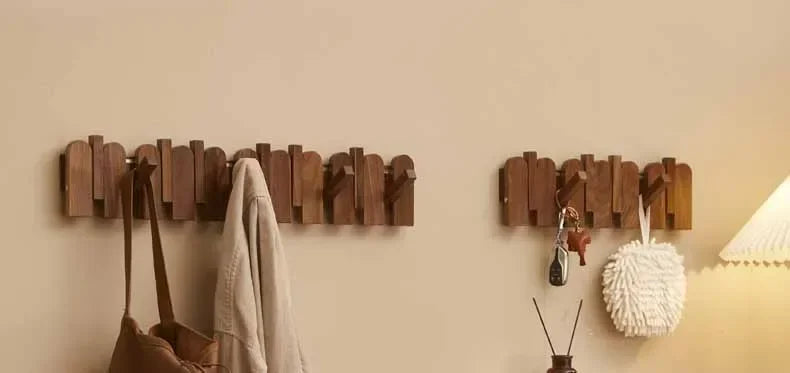 Piano Keys Wooden Wall Coat Rack Clothes Hanger Organizers Hook Portable Clothes Storage Dress Hanger Entrance Hall Furniture