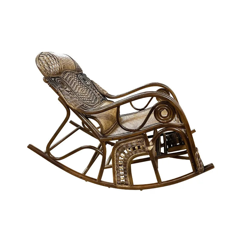 FG good-looking household rattan rocking chair balcony nap recliner new Chinese back chair