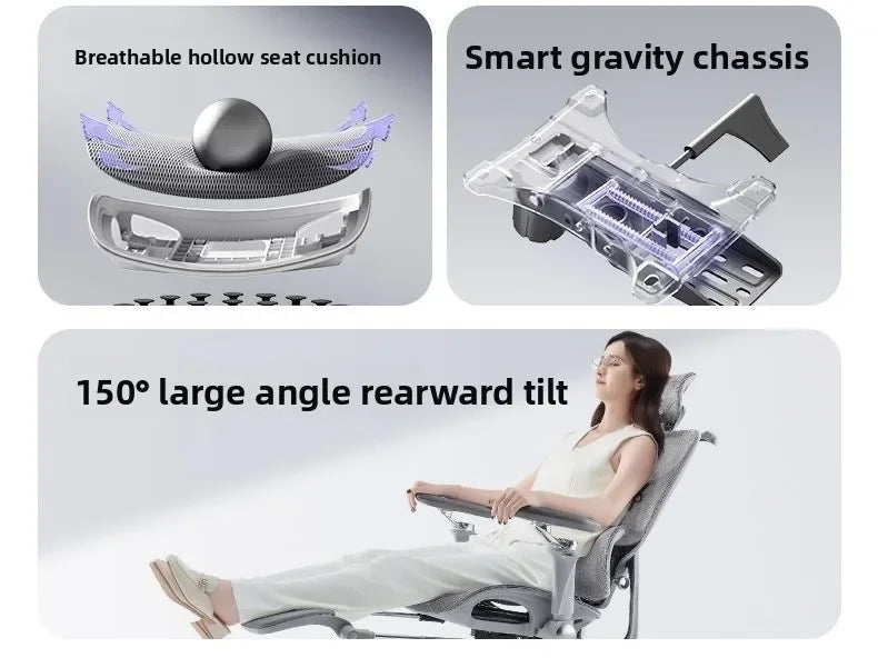 Ergonomic Chair Lumbar Support Computer Chair Home Comfortable Long Sitting Gaming Reclining Office Computer Chair Muebles