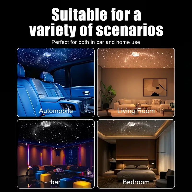 USB Star Projector Night Light Romantic Nebula Atmosphere Lamp for Car Interior Home Bedroom Decor USB Charging