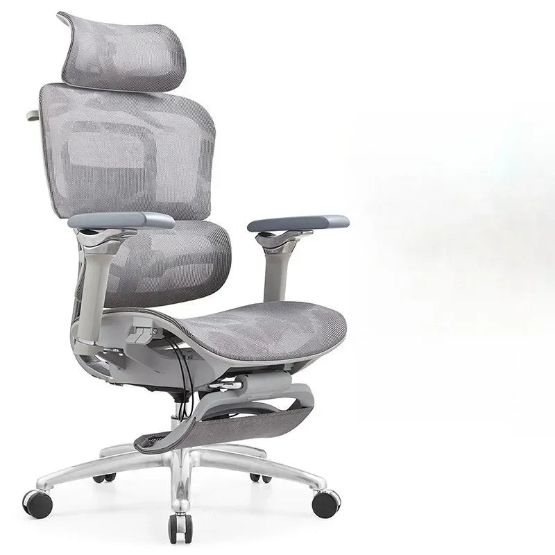 Office Chair Ergonomic Lumbar Support Adjustable Recline Mesh Headrest Swivel Wheels Home Office Gaming Computer Seat Cadeira