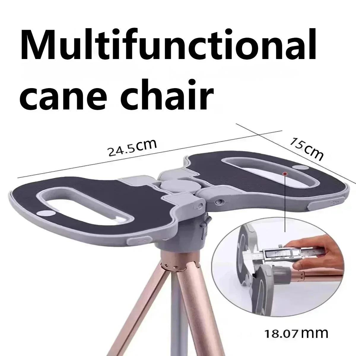 Multifunctional Walking Aid Stool/cane Chair Non-slip Folding Portable Lightweight Walking Aid Four-legged Cane For Sitting