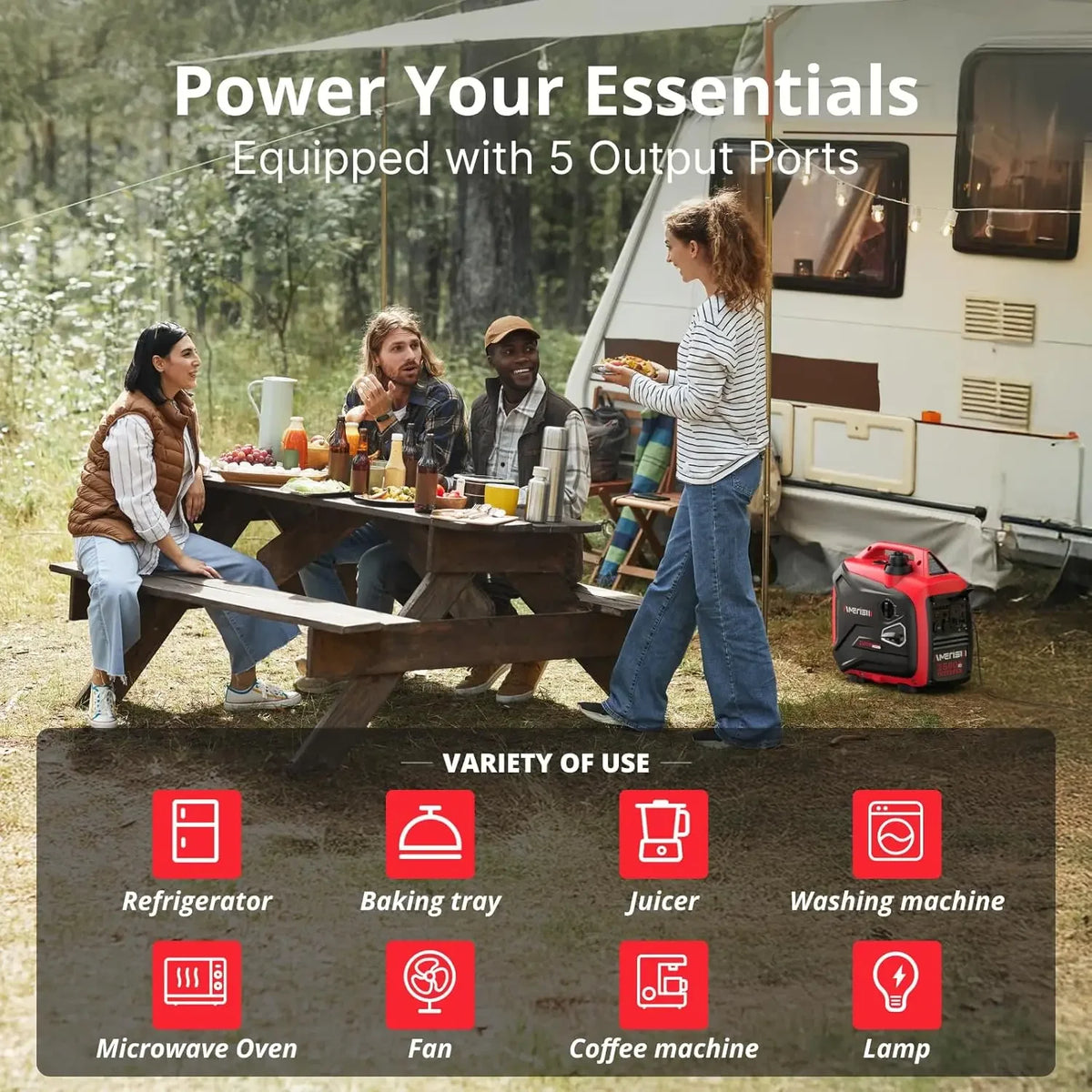 2500Watt Gas Powered Portable Inverter Generator For Home Use