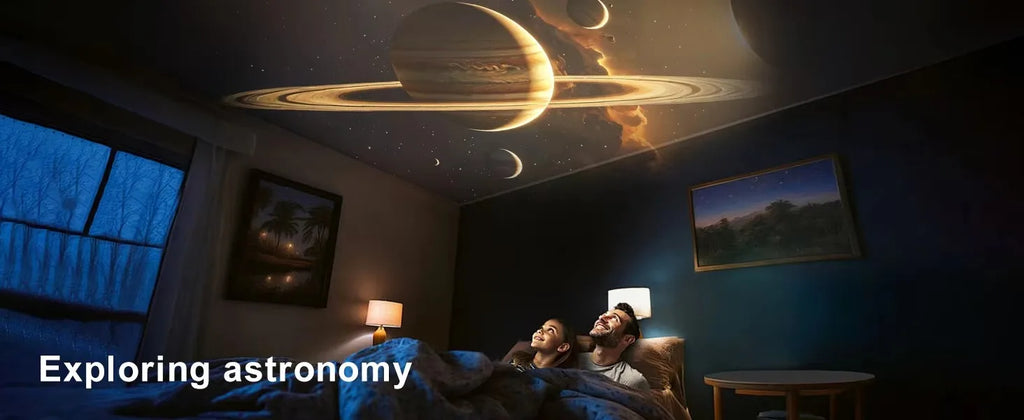 360° Flexible Galaxy Star Projector Ambient Light 30-in-1 Planetarium Night Light USB LED Ceiling Lamp for Bedroom Home Decor