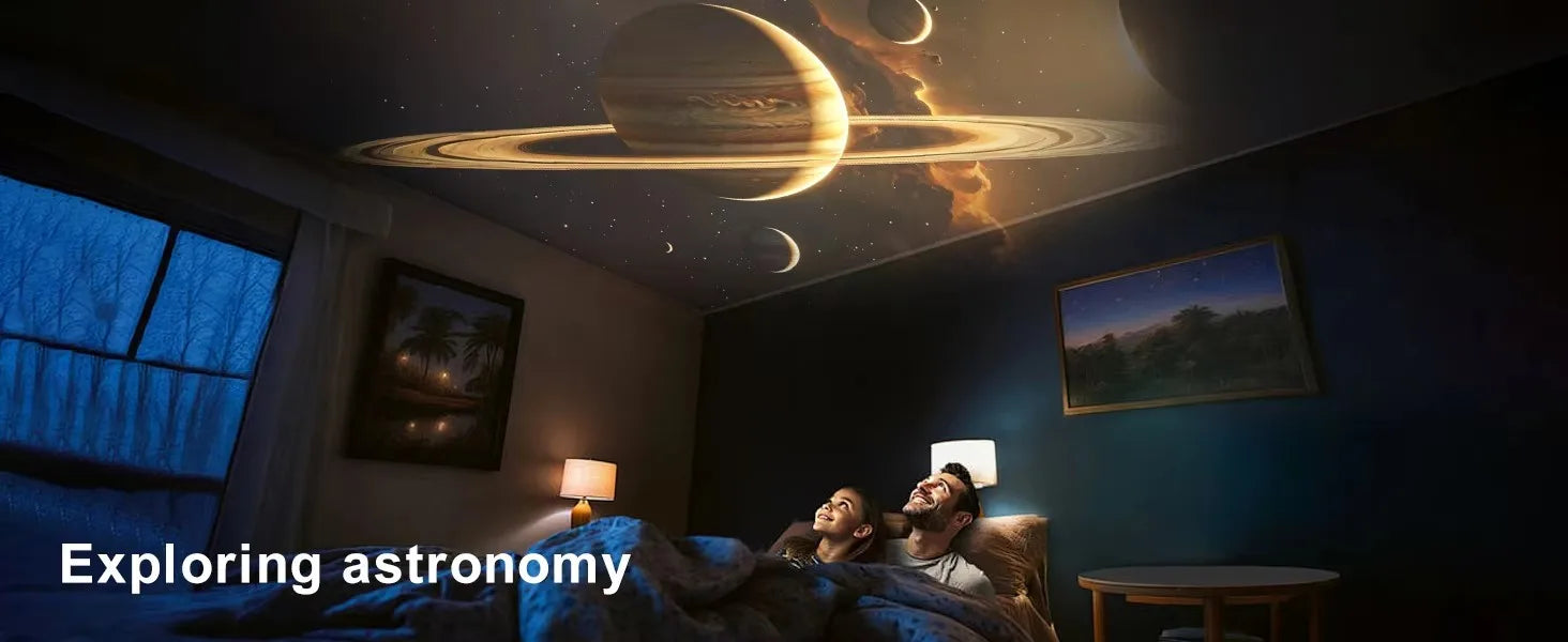 360° Flexible Galaxy Star Projector Ambient Light 30-in-1 Planetarium Night Light USB LED Ceiling Lamp for Bedroom Home Decor