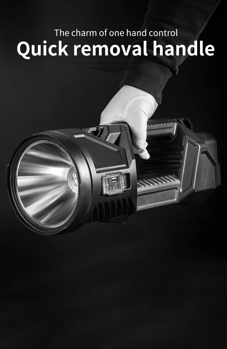 Rechargeable Lamp With Power Bank Function Flashlight Powerful Spotlight Portable Searchlight Large Capacity Lithium Battery