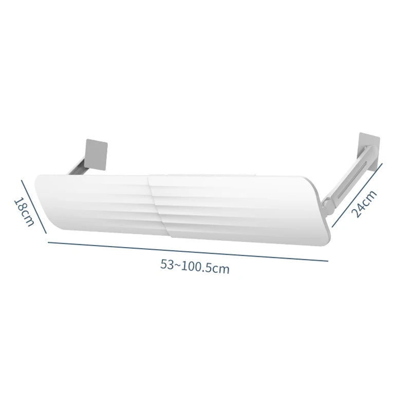 Adjustable Air Conditioner Deflector Telescopic Windshield Confinement Air Deflector  Windshield Dust Cover for Home