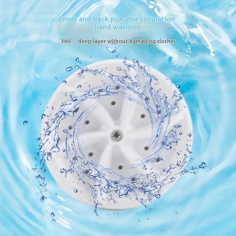 1Piece Travel Home Business Trip USB Rotating Turbine Portable Mini Washing Machine For Socks Underwear Wash Dishes