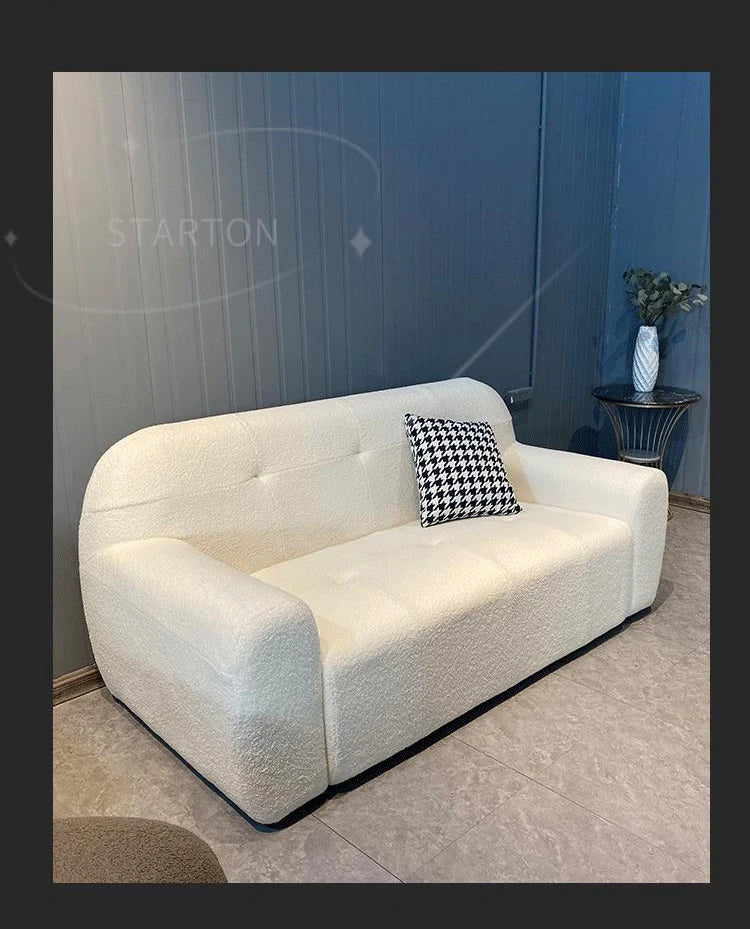 Elegant Cream Hotel Living Room Sofa Modern Velvet Fabric Living Room Sofa Couches Designer White Wooden Sofa Set for Home