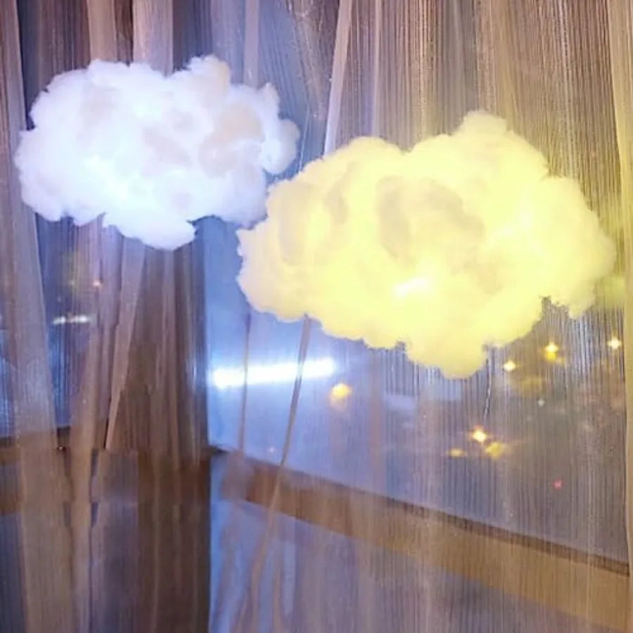 Handmade Cloud Light DIY Kit, Easy for Adults and,Adjustable Brightness, 9 Modes, White Color, Cute Night Light in House and Co