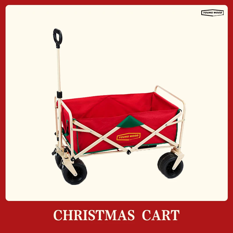 Christmas atmosphere beach stool, convenient camping folding chair camping cart, lightweight Christmas dining chair living chair