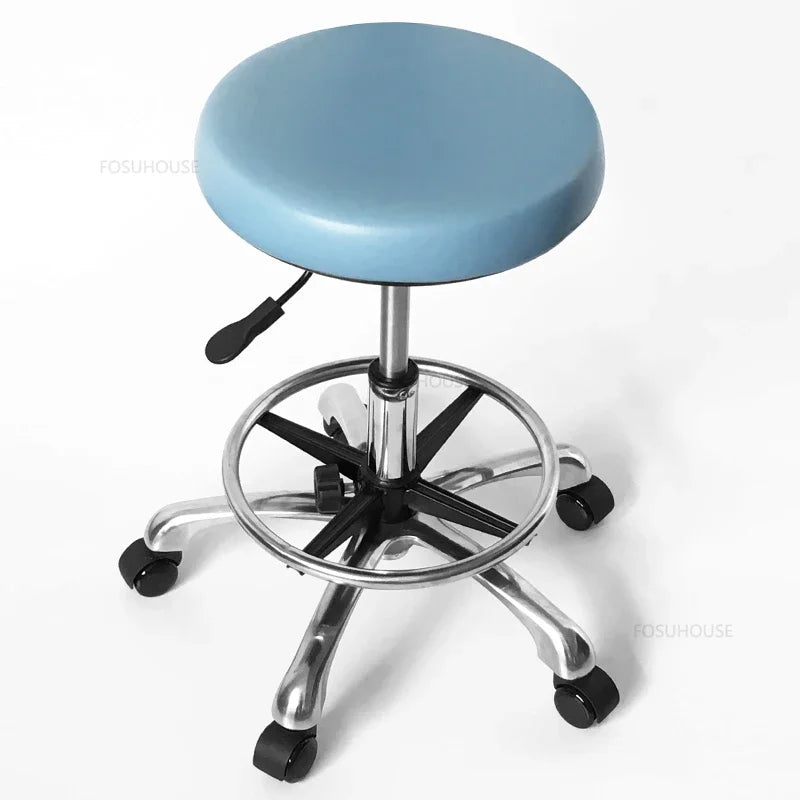 Modern Minimalist Barber Chairs Dentist Backrest Stools Liftable Bar Swivel Chairs Beauty Salon Special Beauty Pulley Stool Q