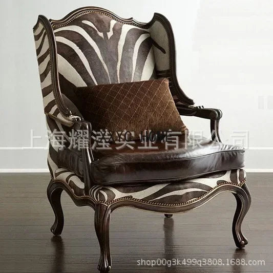 American solid wood tiger chair