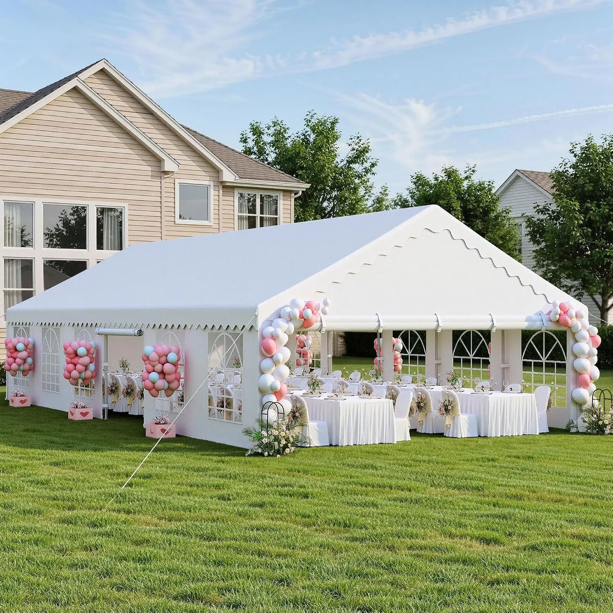 20×40FT Party Tent Outdoor Heavy Duty Wedding Event Shelters, Customized