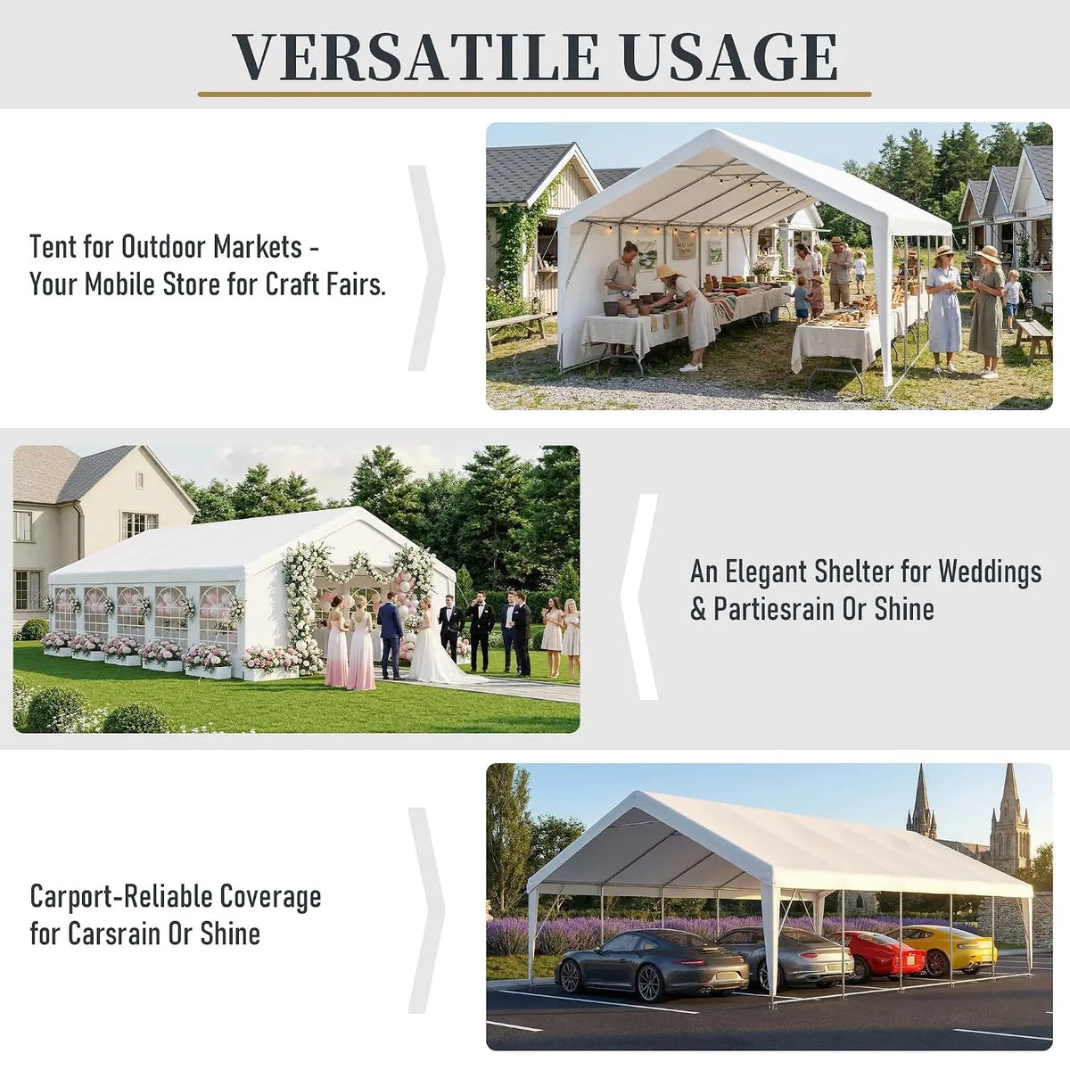 32x16 HDPE Party Tent,Heavy-Duty Canopy Weddings & Events, Custom