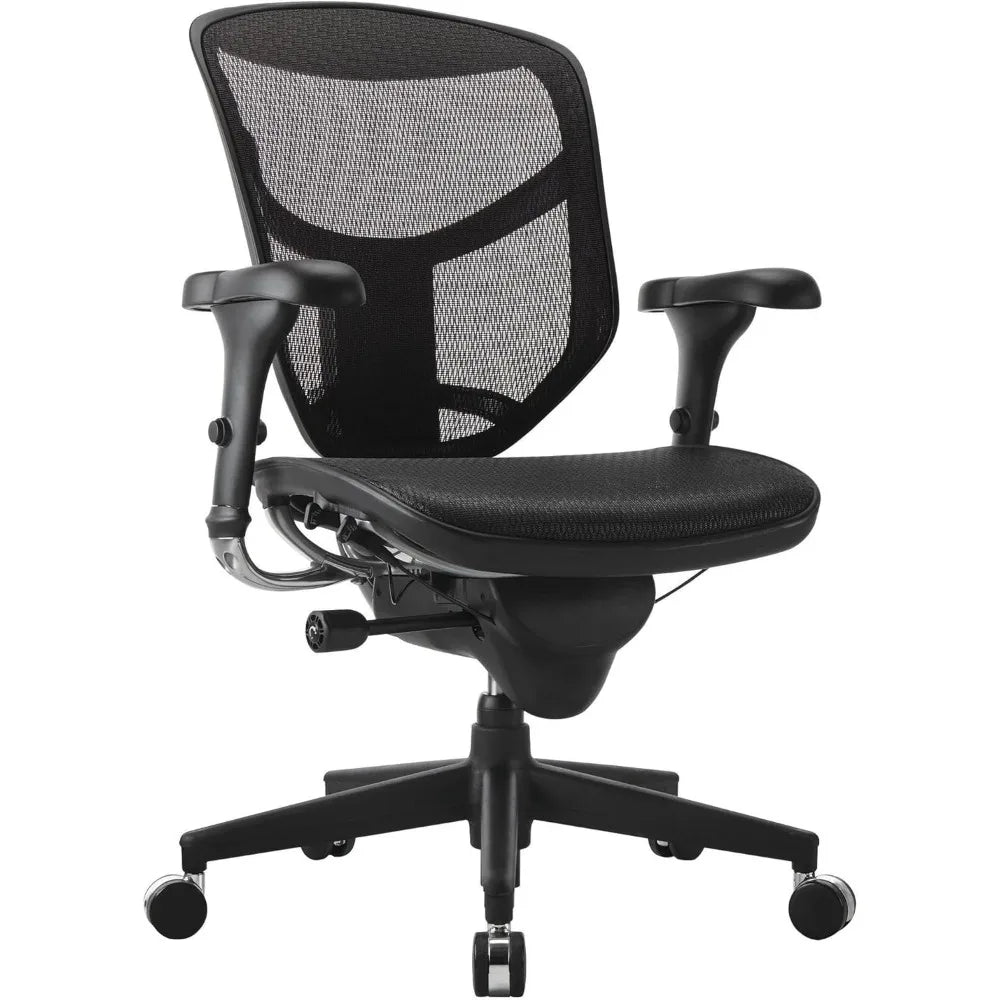 Ergonomic Mid Back Mesh Office Chair Black