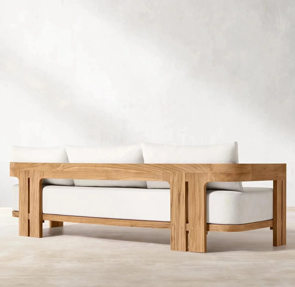 Wholesale Custom Luxury Modern Teak Wood Patio Garden Sofa Set Durable 6 Piece Outdoor Furniture Waterproof for Balcony