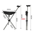 Collapsible Trekking Pole Chair, Portable 2 in 1 Hiking Stick with Seat, Lightweight Aluminum for Outdoor Fishing Camping
