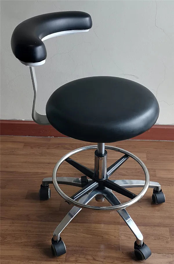 360° Rotation Dental Assistant Stool With Armrest PU Leather Height Adjustable Doctor Nurse Rolling Chair For Medical Clinic