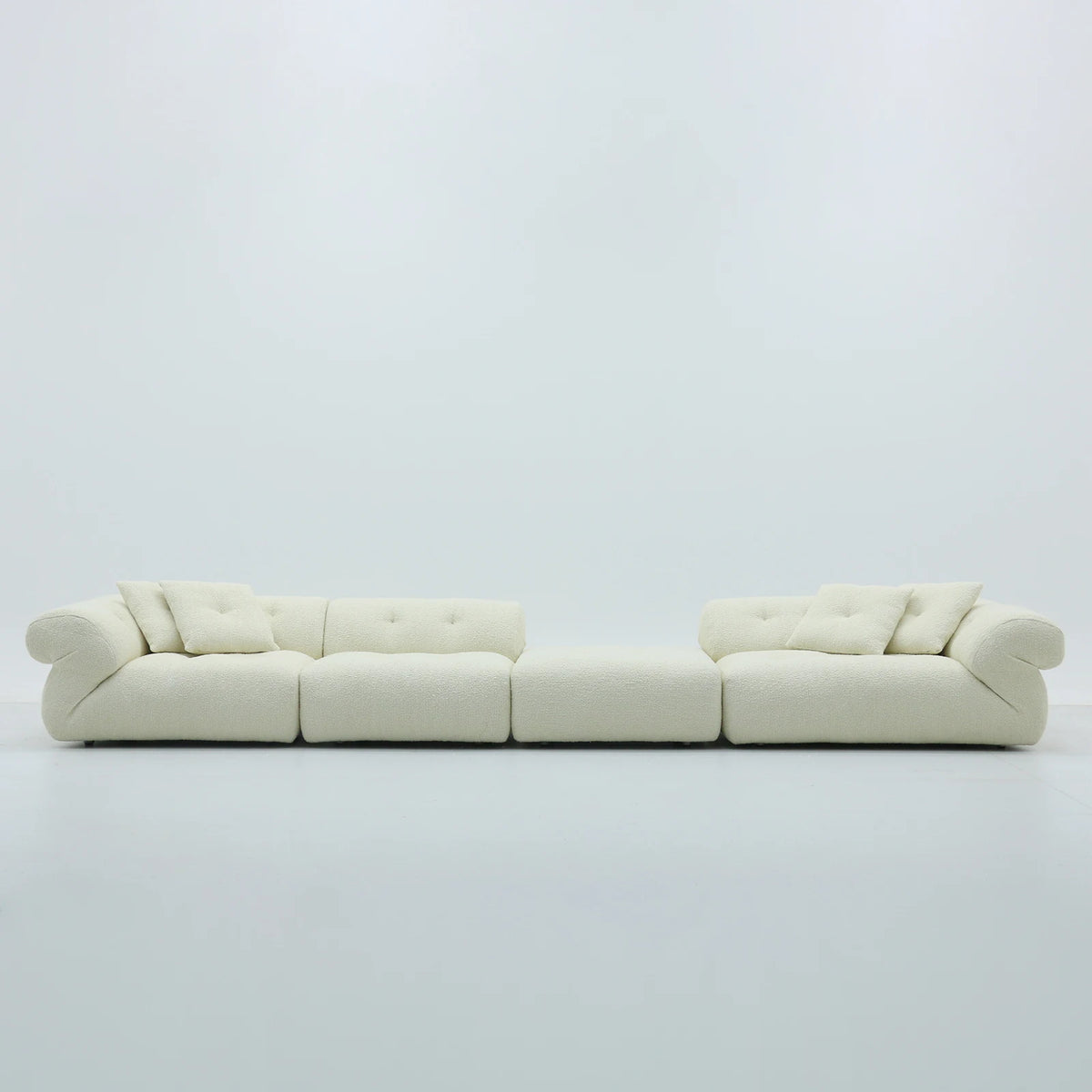 #White Color Living Room Soft Sofa Set Sponge Filled 3 4 Seats Sectional Couch Sofa Velvet Fabric Light Luxury Villa Sofas