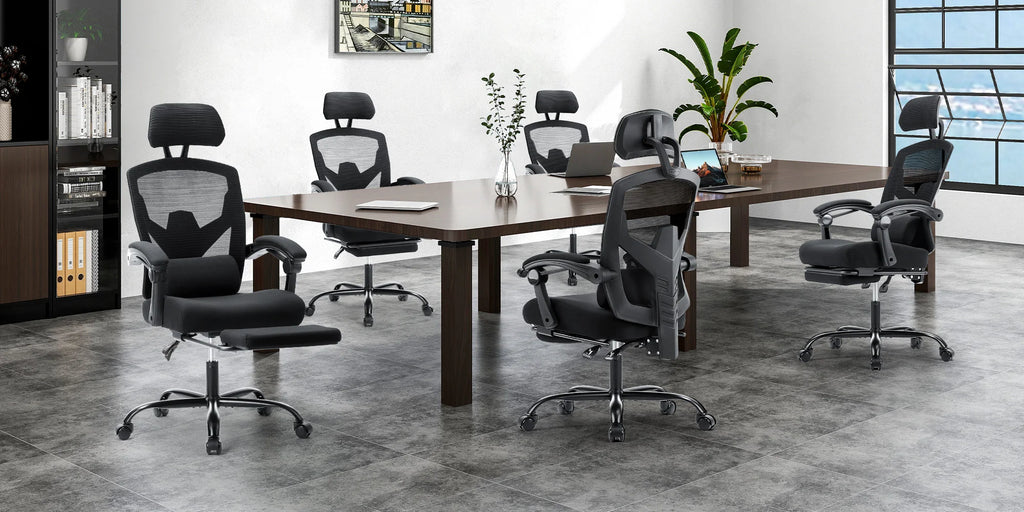 MCQ High Back Ergonomic Reclining Gaming Office Chair with Lumbar Support Pillow Mesh Swivel Rolling Rocking Computer Desk Chair