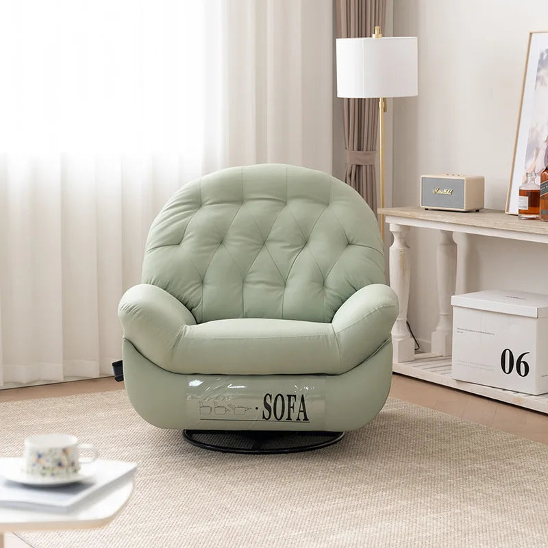 Modern Design Leather Massage Lounge Chair Retractable Frame Living Room Furniture Set Fabric Lounge Chair Sofa
