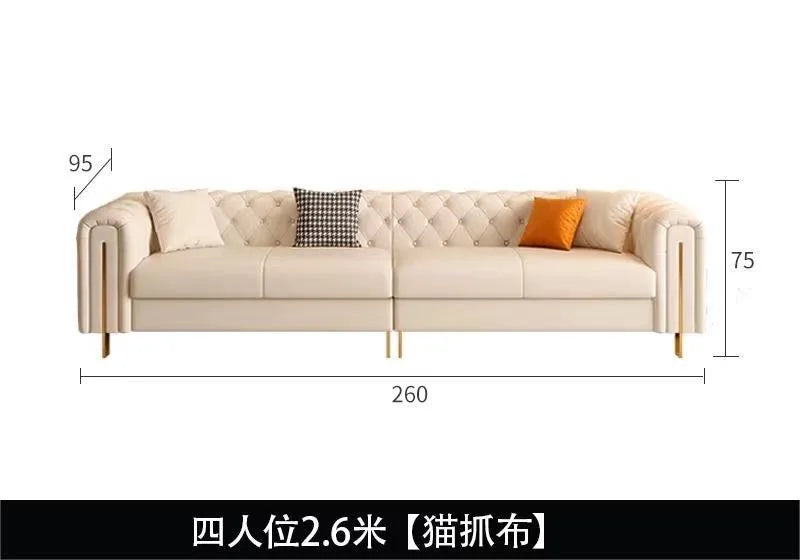 %^High Quality Sectional Sofa 3 Seater Boucle Fabric Sofa Set Living Room for Home