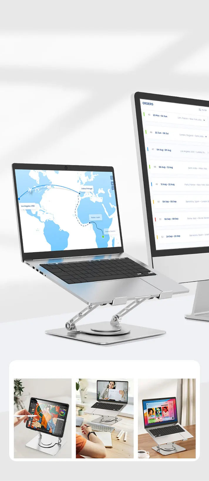 Foldable Laptop Stand Notebook Holder Vertical Aluminium Adjustable Portable Laptop Table Stand for Macbook Tablet Accessories
