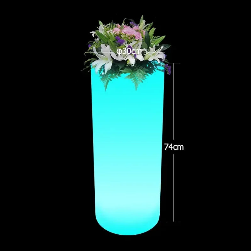 Garden Flower Pot Outdoor Furniture Changing Led Flower Pot,led Planter Pots