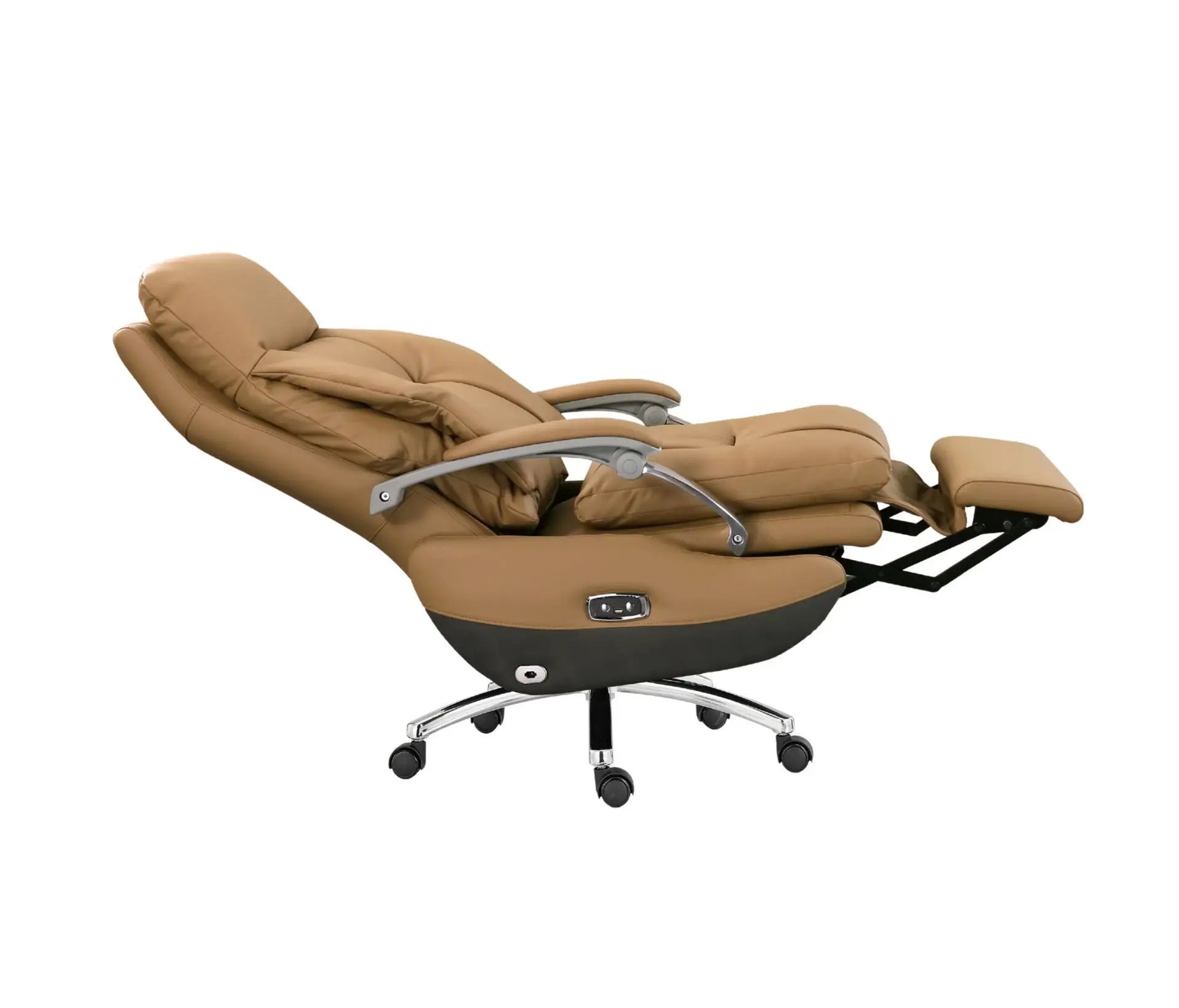 E136Electric boss leather office reclining office chair, comfortable sedentary home, study massage