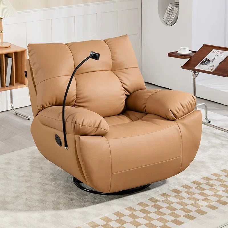 Modern Luxury  Living Room Swivel Electric Chairs Lounge Arm Rocking Sofa Single Reclinertufted Lazy Adults Furniture Designer