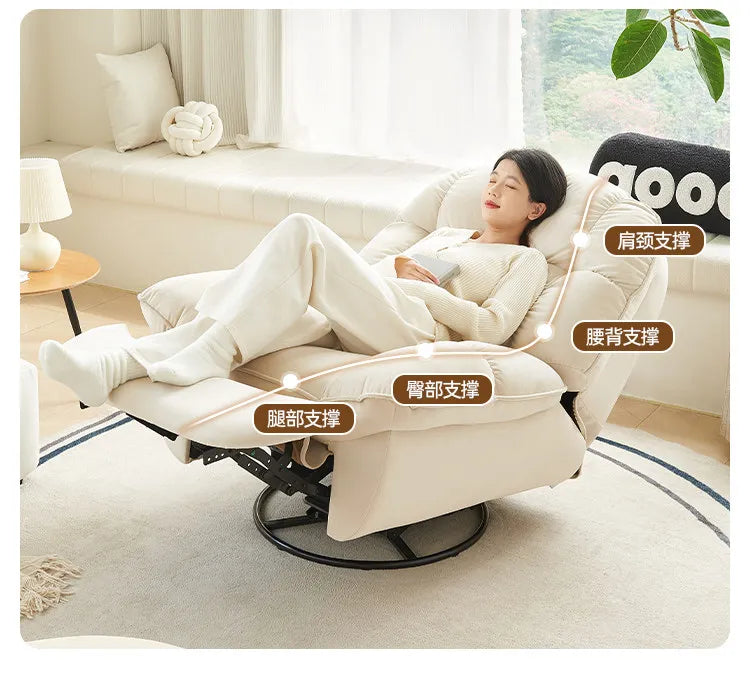 Living Room Single Sofa Fabric Living Room Multi Functional Rocking Chair Lazy Sofa Floor Seat Chaise Lounges Hotel Furniture