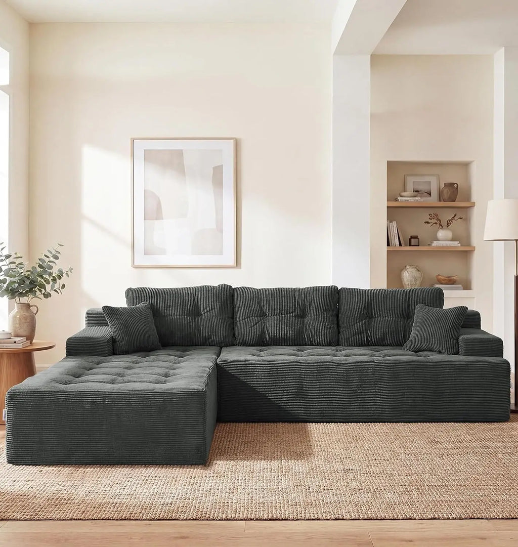 Modular Sectional Sofa Couches L-Shape Couch 3 Seat Modular Sofa Memory Foam Sectional Couches for Living Room,, Customized