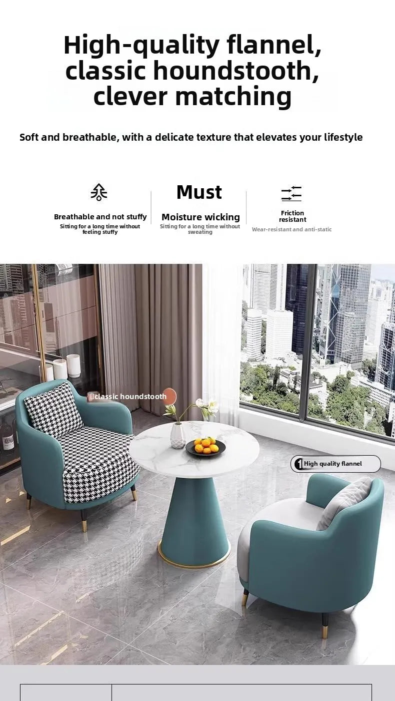 Business reception sofa, light luxury modern minimalist design, suitable for reception, sales office, office, balcony, leisure a