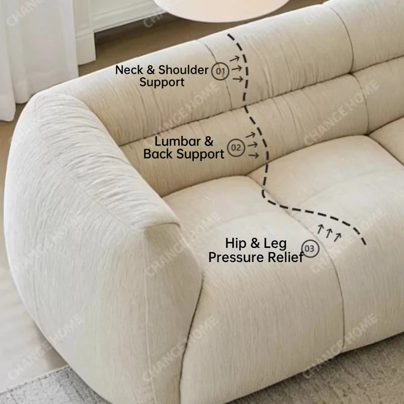 Chenille Fabric Sofa Modern Fashion Minimalist Lounge Couch Luxury Modern Full Size Frame Hotel Couch Furniture Living Room