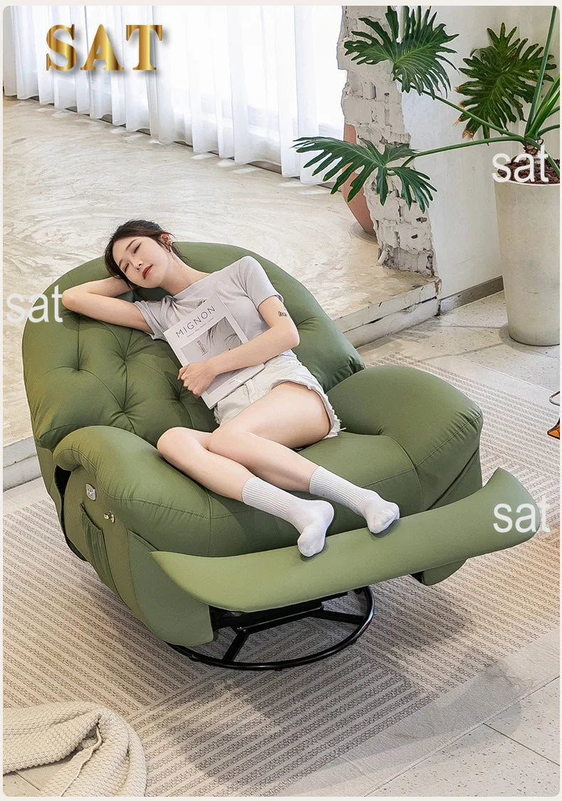 !@Modern Single Lazy Rocker Recliner Chair for Home Dining Bedroom Hotel Manual Adjustment Multifunction Living Room Furniture