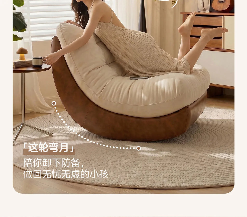 Oversize Rocking Chair Recliner Lounge Living Modern Chair Adults Single Cadeiras Para Sala De Estar Italian Furniture Luxury