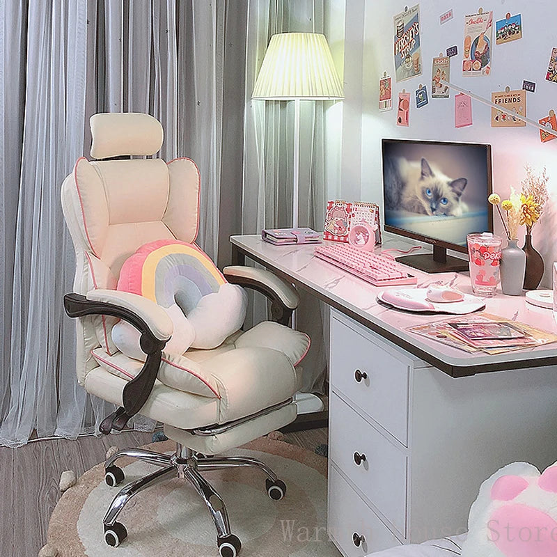 Mobile Ergonomic Office Chair Recliner Computer Bedroom Accent Office Chair Gameing Study Sillas De Oficina Office Furniture